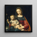 La Madone aux œillets - Bernardino Luini — inramlat konstverk på väggen