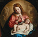 La Madone et l'Enfant - Giovanni Battista Salvi da Sassoferrato — visat i en interiör