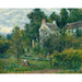 Reproduktion av målningen La Maison Rondest och dess trädgård vid Hermitage, Pontoise - Camille Pissarro