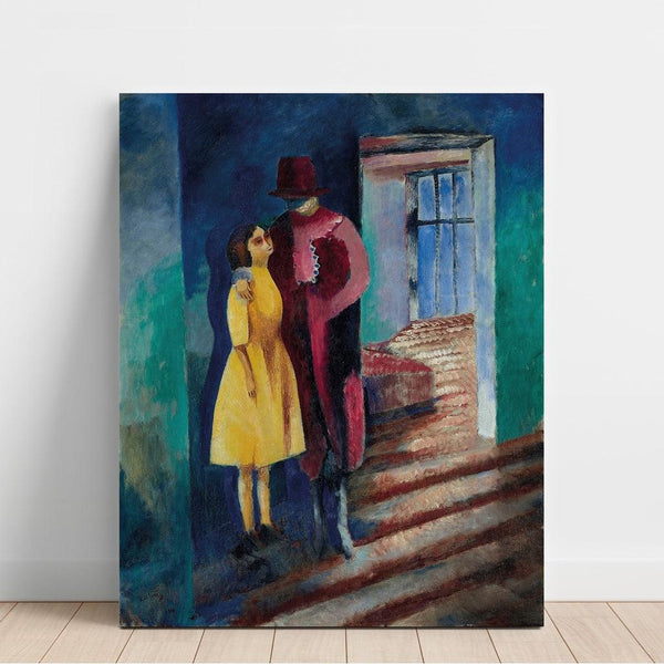 Reproduktion av målningen La Mère et la Fille - Moïse Kisling