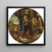 La Nativité avec le Saint Enfant Jean - Piero di Cosimo — väggpresentation av konstverket