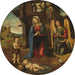 La Nativité avec le Saint Enfant Jean - Piero di Cosimo — visat i en interiör