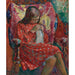Reproduktion av målningen La Petite Couseuse - Henri Lebasque