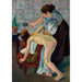 Reproduktion av målningen La Petite Fille au Miroir - Suzanne Valadon