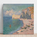 Reproduktion av målningen La Plage et la Falaise d'Amont - Claude Monet