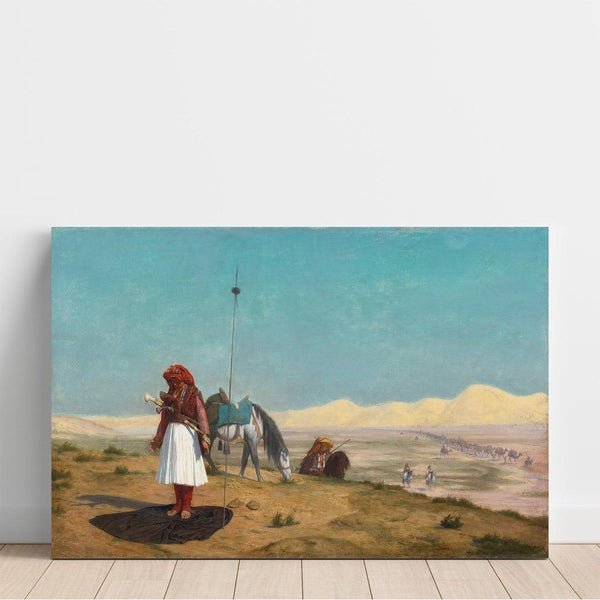 Reproduktion av målningen La Prière dans le Désert - Jean-Léon Gérôme