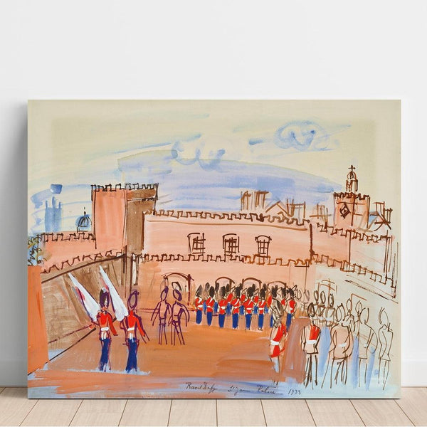Reproduktion av målningen La Relève de la Garde (1933) - Raoul Dufy