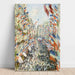 Reproduktion av målningen La Rue Montorgueil - Claude Monet