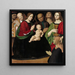 La Sainte Famille avec Quatre Saints et une Donatrice - Antonio Rimpatta — inramlat konstverk på väggen
