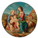Reproduktion av målningen av Den heliga familjen med det heliga barnet Jean-Baptiste - Toscaneskola