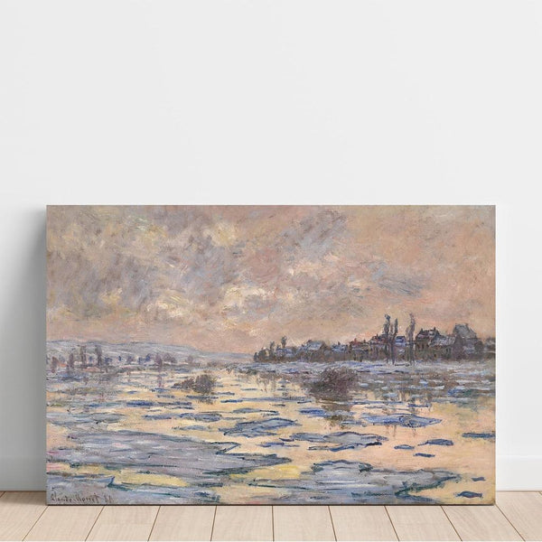 Reproduktion av målningen La Seine à Lavacourt, Débâcle - Claude Monet