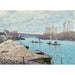 Reproduktion av målningen La Seine à Port-Marly, tas de sable (1875) - Alfred Sisley