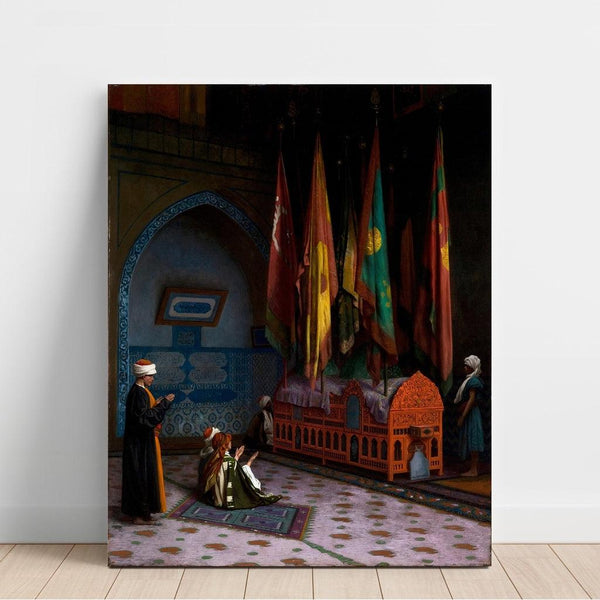 Reproduktion av målningen La Sentinelle au tombeau du sultan - Jean-Léon Gérôme