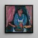 La Servante en bleu - Cham Soutine — inramlat konstverk på väggen