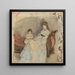 La Sœur de l'Artiste, Edma avec sa Fille Jeanne - Berthe Morisot — inramlat konstverk på väggen