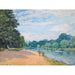 Reproduktion av målningen La Tamise med Hampton Church - Alfred Sisley