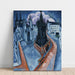 Reproduktion av målningen La Tour Rouge à Halle - Ernst Ludwig Kirchner