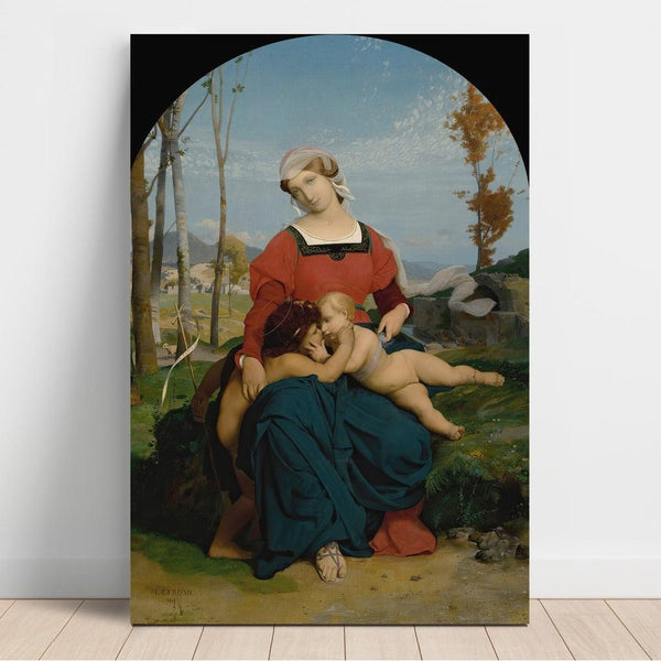 Reproduktion av målningen La Vierge, L'Enfant Jésus et Saint Jean - Jean-Léon Gérôme