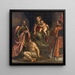 La Vierge et l'Enfant avec Saint Martin et Saint Pétronius - Alessandro Maganza — inramlat konstverk på väggen