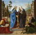 La Visitation med Saint Nicolas och Saint Antoine abbot - Piero di Cosimo — vy av konstverket