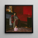 La chambre rouge à Étretat - Félix Vallotton — inramlat konstverk på väggen