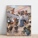 Reproduktion av målningen La collecte de la manne - James Tissot