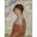Reproduktion av målningen La dame en rouge - Franz von Stuck
