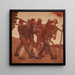 La danse macabre de l'an neuf - Albin Egger Lienz — inramlat konstverk på väggen