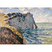 Reproduktion av målningen La falaise d'Aval, Étretat - Claude Monet