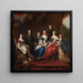 familjen Charles XI med föräldrar från hertigdömet Holstein-Gottorp - David Klöcker Ehrenstrahl — inramlat konstverk på väggen
