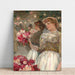 Reproduktion av målningen La fille aux pivoines - Childe Hassam