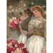 Reproduktion av målningen La fille aux pivoines - Childe Hassam