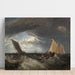 Reproduktion av målningen La jonction de la Tamise et de la Medway - Joseph Mallord William Turner