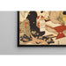 Reproduktion av målningen La leçon de calligraphie - Kitagawa Utamaro