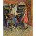 Reproduktion av målningen La leçon de piano (Marthe et Nono) - Henri Lebasque