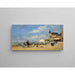 Trouvilles strand (1863) – Eugène Boudin — inramlat konstverk på väggen