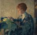 La plume bleue - William John Edmondson — vy av konstverket