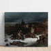 Reproduktion av målningen La retraite de l'Armée de Napoléon à partir de la Russie en 1812 d'Ary Scheffer