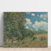 Reproduktion av målningen La route de Versailles à Saint-Germain - Alfred Sisley