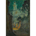 Reproduktion av målningen La rue au Clair de Lune, Villefranche-sur-mer - Henri Le Sidaner