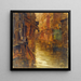 La rue de Bivre vue du boulevard Saint-Germain, inondations de 1910 - Germain Eugène Bonneton — inramlat konstverk på väggen