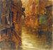 La rue de Bivre vue du boulevard Saint-Germain, inondations de 1910 - Germain Eugène Bonneton — vy av konstverket