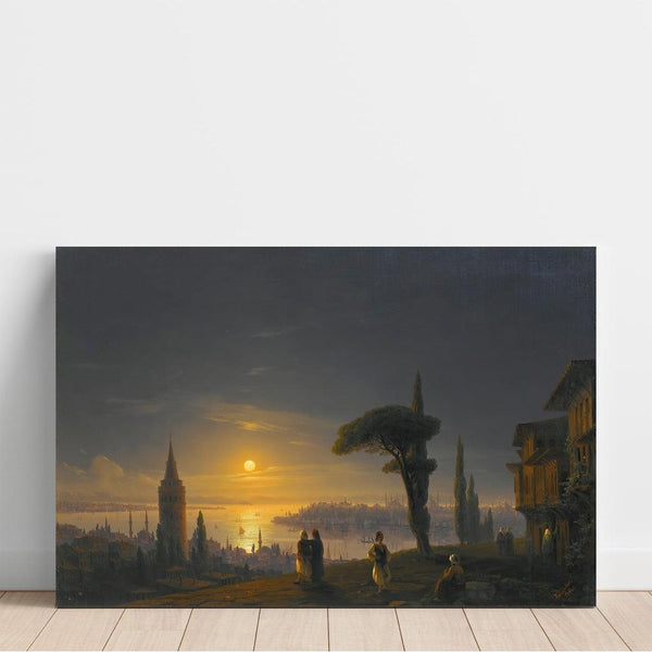 Reproduktion av målningen av Galata-tornet i månsken - Ivan Konstantinovich Aivazovsky