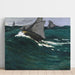 Reproduktion av målningen La vague verte - Claude Monet