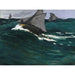 Reproduktion av målningen La vague verte - Claude Monet