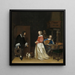 La visite des prétendants - Gerard ter Borch — inramlat konstverk på väggen