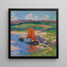 La voile rouge - Henry Moret — inramlat konstverk på väggen