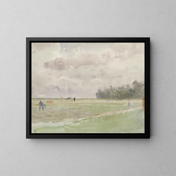Champ sous les nuages - Ladislav Mednyánszky — inramlat konstverk på väggen
