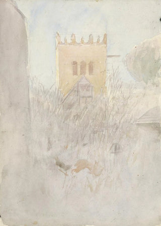 Ladislav Mednynszky - The bell tower in Strky II.webp