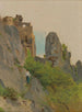 Vue des ruines de Šov - Ladislav Mednyánszky — vy av konstverket